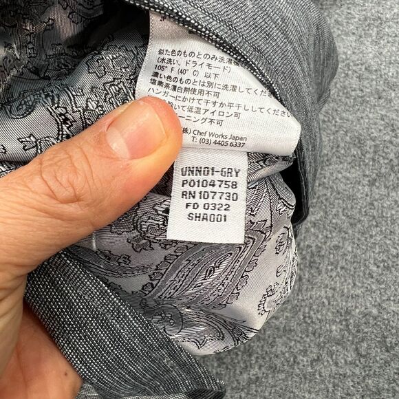 Chef Works Waitstaff Vest Mens 2XL XXL Gray Button Up Urban Collection Server - Picture 7 of 11